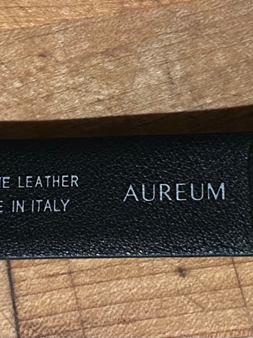 Aureum Collective Black Leather Belt with two tone hardware - Picture 9 of 10